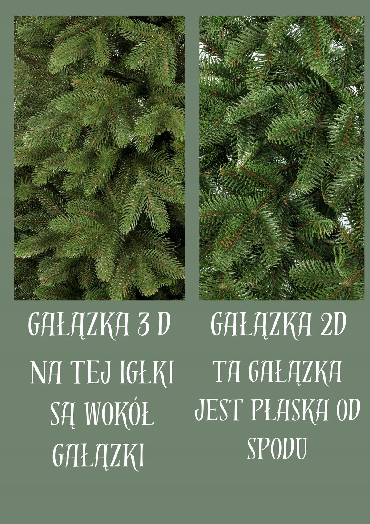 „Art-Trans“ dirbtinė 3D pušis, 220 cm, 100 % PE, tanki ir natūraliai atrodanti