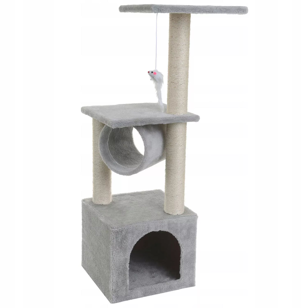 Kačių draskyklė namelis guolis draskymo stulpas žaislas bokštas sizalis 92cm