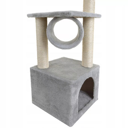 Kačių draskyklė namelis guolis draskymo stulpas žaislas bokštas sizalis 92cm