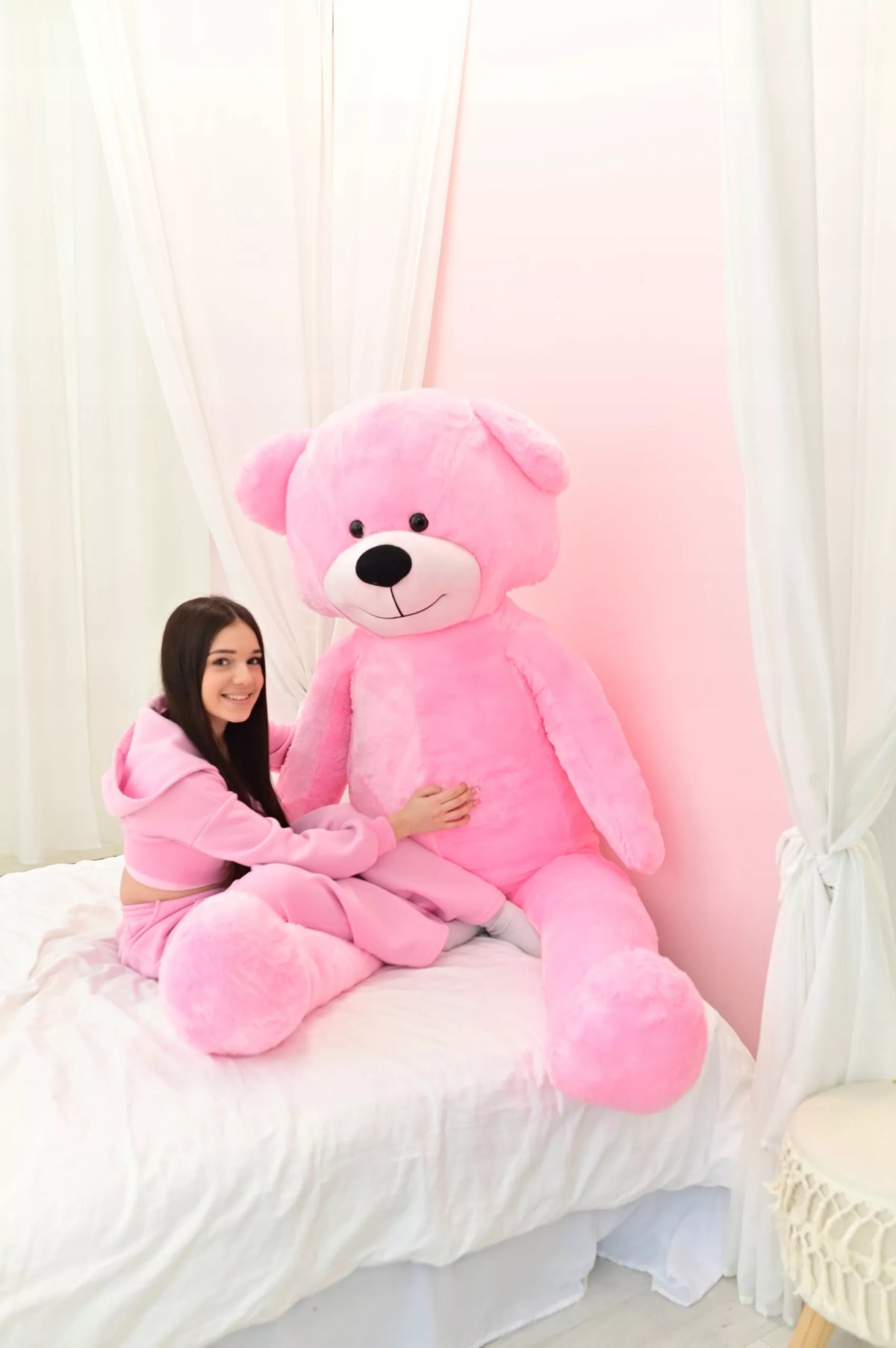 220 cm pliušinis meškinas – milžinas, minkštas žaislas