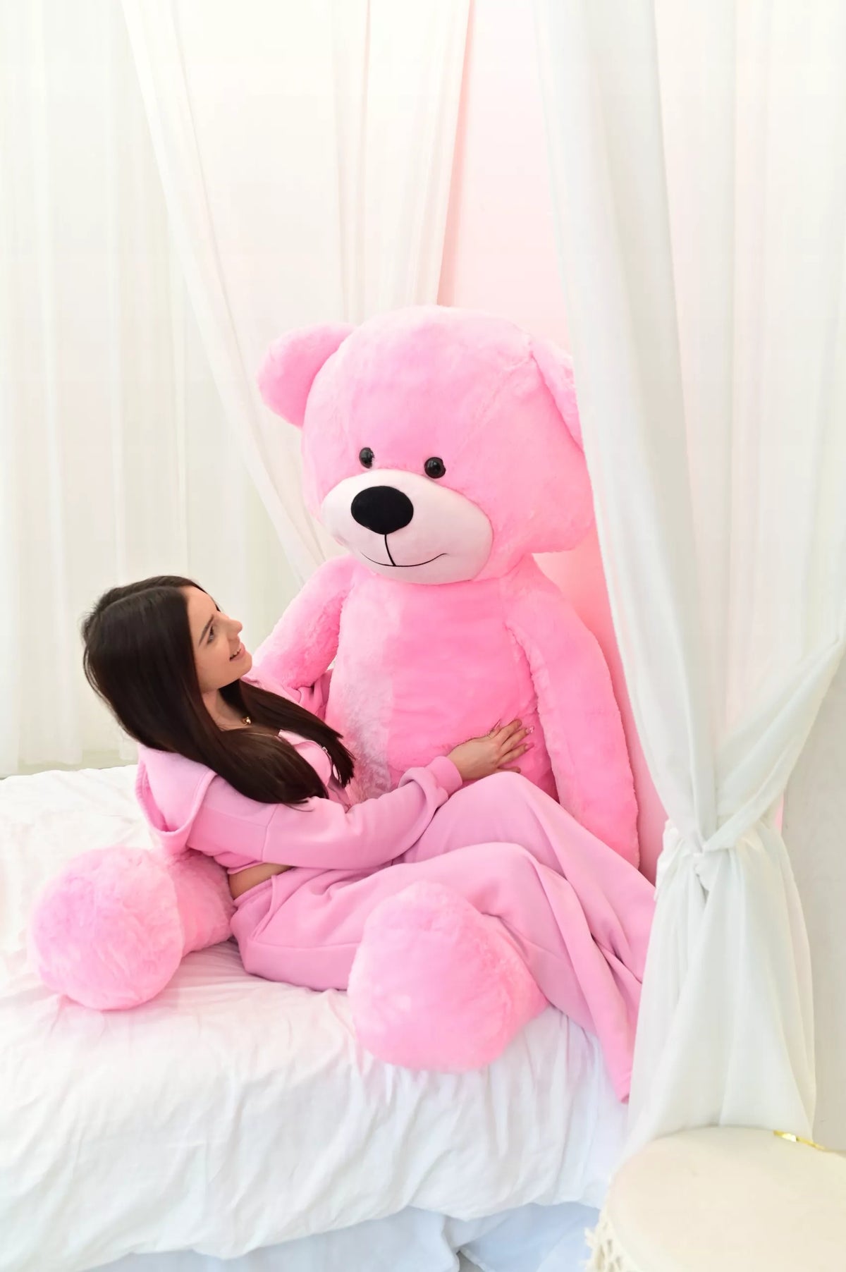 220 cm pliušinis meškinas – milžinas, minkštas žaislas