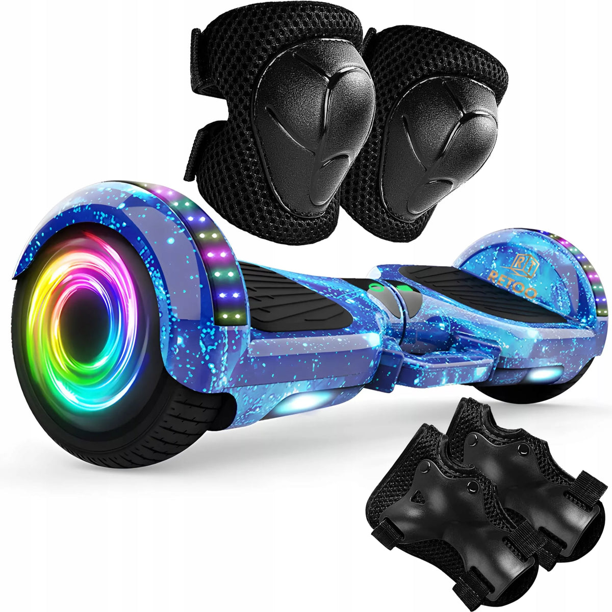 HOVERBOARD Elektrinė riedlentė LED 6,5' su Bluetooth garsiakalbiais ir apsaugomis