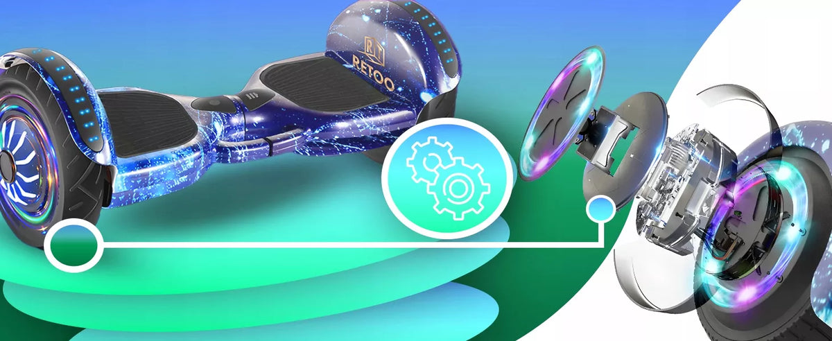 HOVERBOARD Elektrinė riedlentė LED 6,5' su Bluetooth garsiakalbiais ir apsaugomis