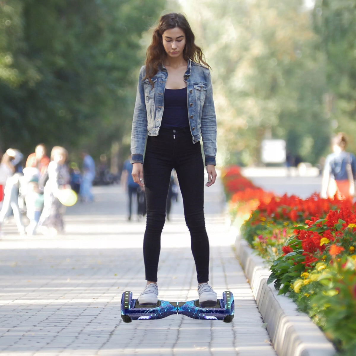 HOVERBOARD Elektrinė riedlentė LED 6,5' su Bluetooth garsiakalbiais ir apsaugomis