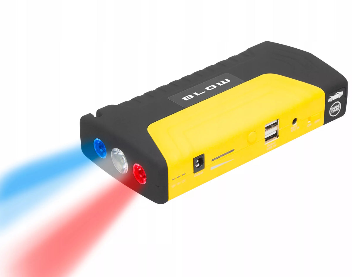 Jump Starter 12 800 mAh – Powerbank su žibintuvėliu, plaktuku ir kabeliais