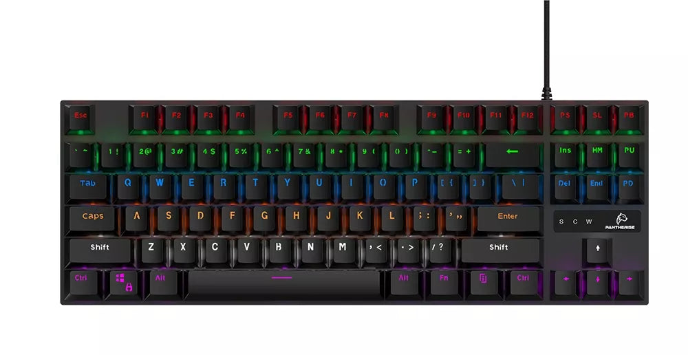 Mechaninė žaidimų klaviatūra su RGB apšvietimu PANTHERISE 87 CLICKSTORM