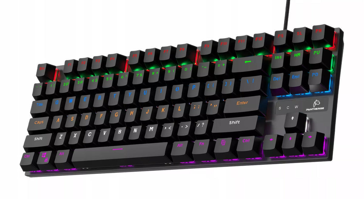 Mechaninė žaidimų klaviatūra su RGB apšvietimu PANTHERISE 87 CLICKSTORM