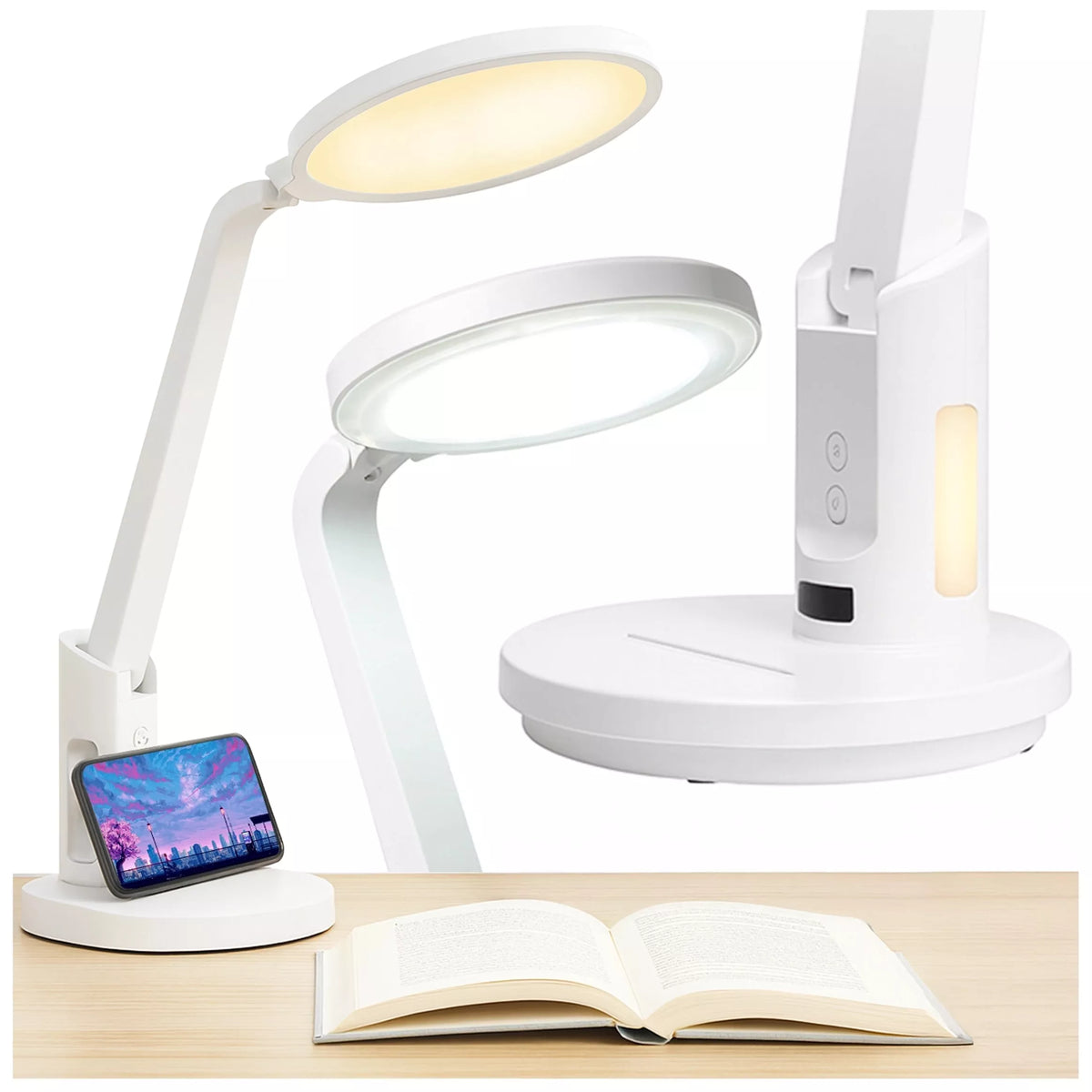 LED DARBNIEČIO STALO ŠVIESTUVAS, GALINGUMO REGULIAVIMAS, BELAIDIS, 6000MAH