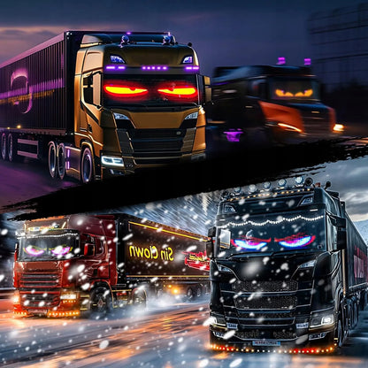 Automobilio LED juostelė Devil Eyes, skirta sunkvežimiams ir TIR