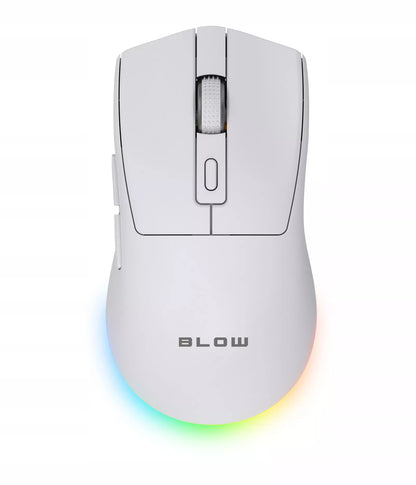 Balta optinė žaidimų pelė su įkrovimo stotele, PC, USB, Bluetooth 2.4GHz