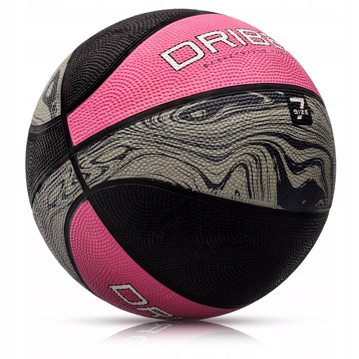 Meteor Dribble #7 vyriškas suaugusiems krepšinio kamuolys, guminis