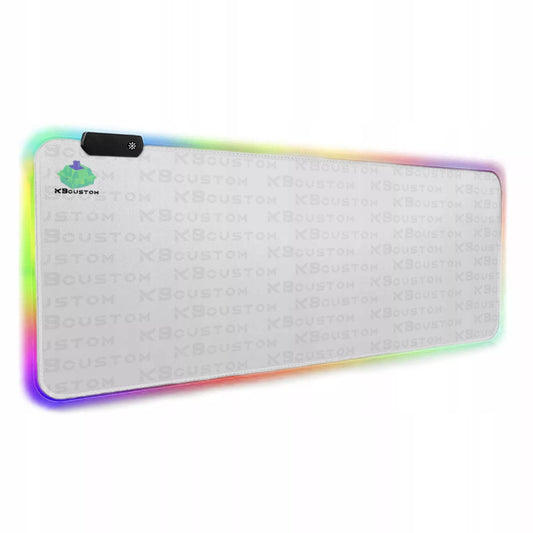 Žaidimų kilimėlis pelėms RGB 90x40cm White XXXXL