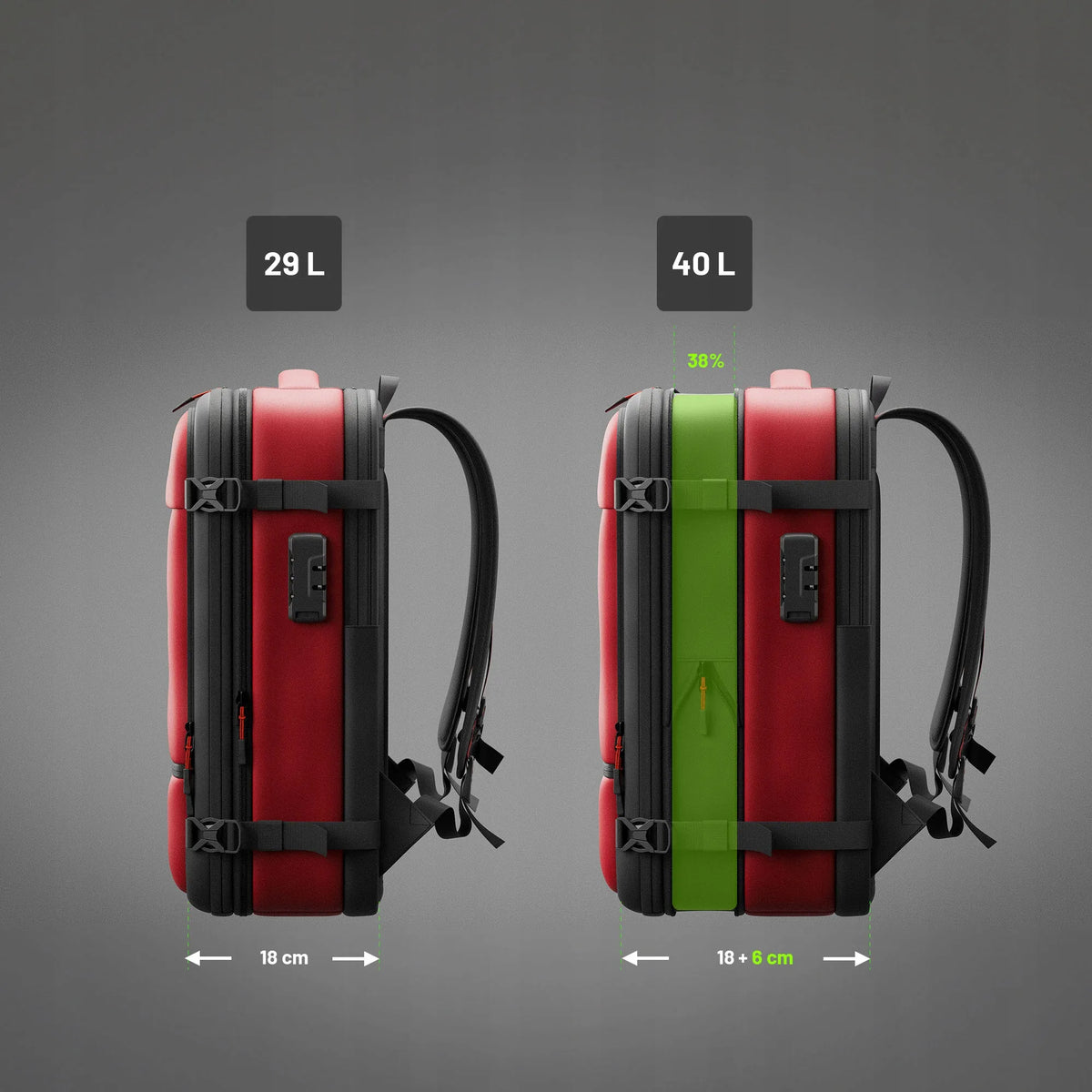 Vakuuminė kelioninė kuprinė nešiojamam kompiuteriui Diablo Chairs Backpack Air, bordinė