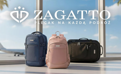 Turistinė kuprinė RYANAIR lėktuvui 40x20x25 rankinis bagažas ZAGATTO