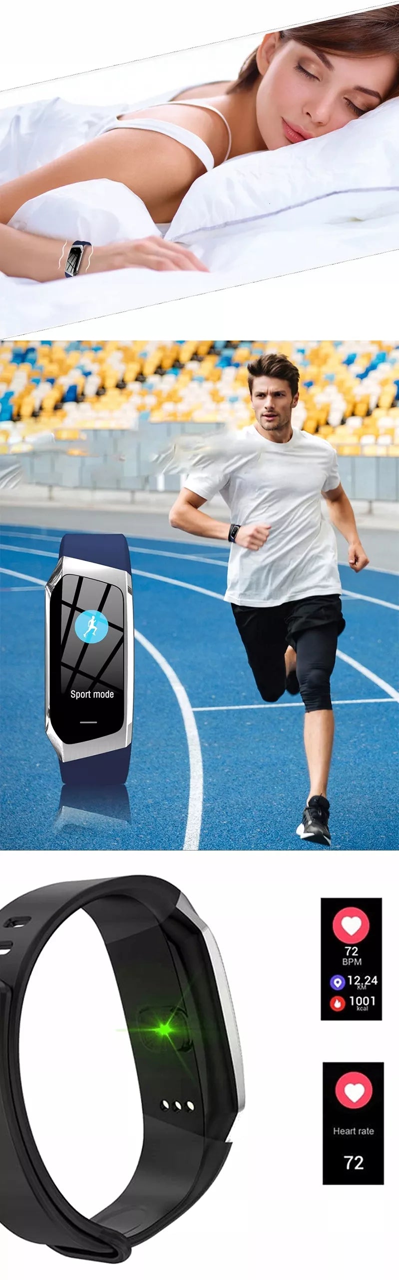 SMARTBAND SMART BAND SMARTWATCH SPORTINIS DIRŽELIS SPORTINIS LAIKRODIS MOTERIMS LT