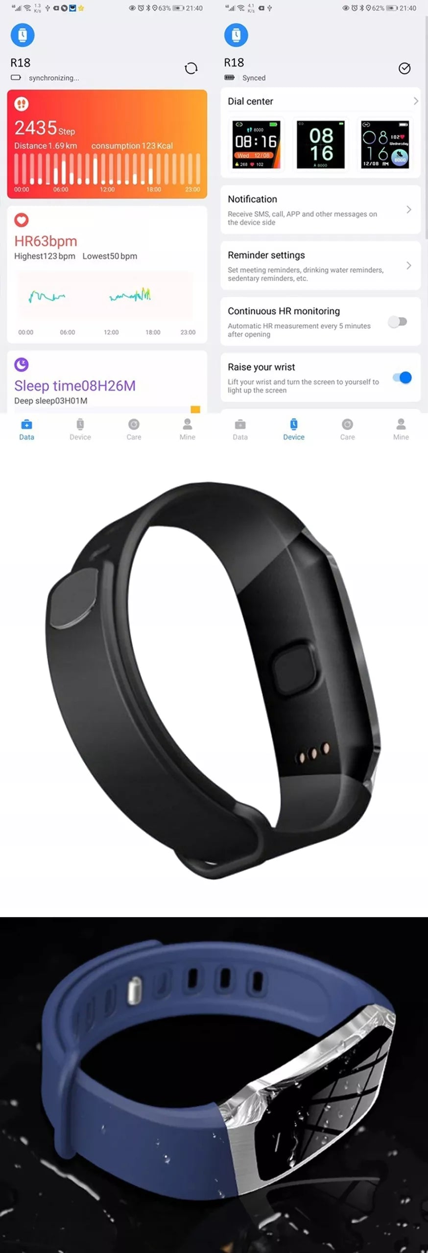 SMARTBAND SMART BAND SMARTWATCH SPORTINIS DIRŽELIS SPORTINIS LAIKRODIS MOTERIMS LT