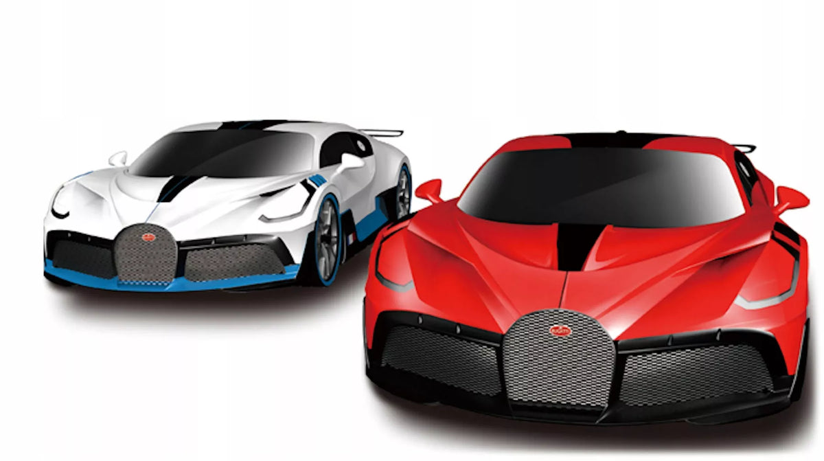 Lenktynių trasos automobilių rinkinys Bugatti 2,5 m 1:64 Coil