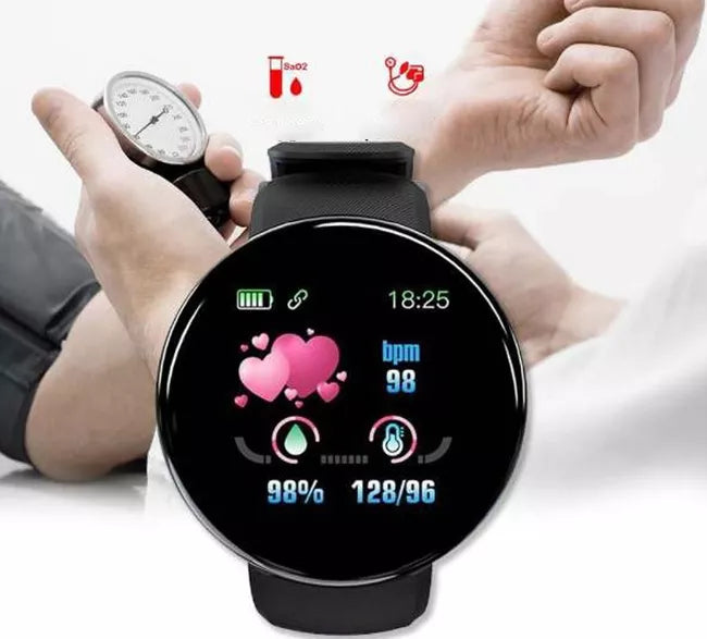 Moteriškas laikrodis / MK-Tech / SMARTWATCH / žingsniamatis / pulsometras / violetinis
