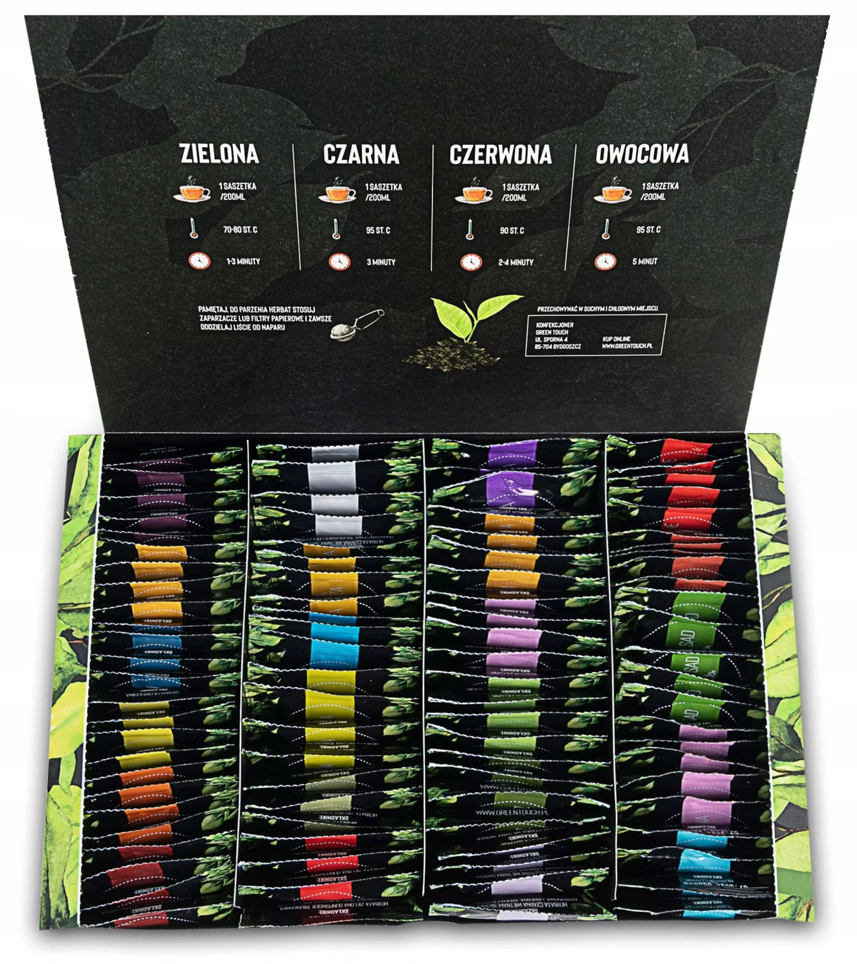 Arbatos rinkinys 100 pakelių Green Touch lapų