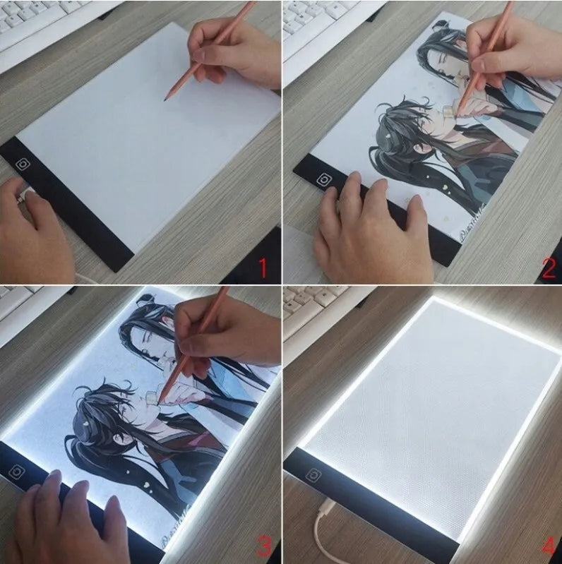 A4 LED šviesos lenta piešimui ir kalkavimui