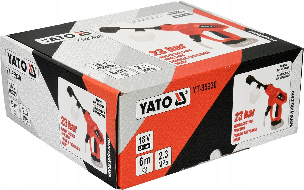 Akumuliatorinė aukšto slėgio plovimo mašina „Yato“ 18 V, be akumuliatoriaus