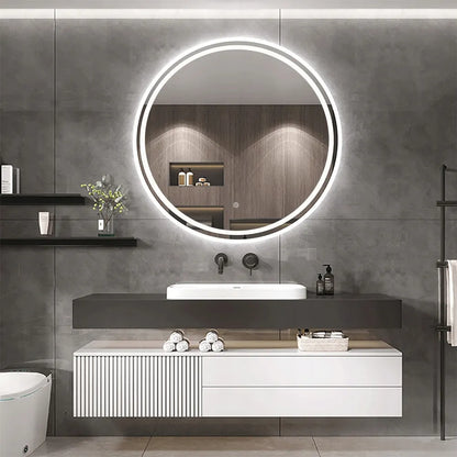 Apvalus vonios veidrodis REA BAS P11 su LED apšvietimu, 80 cm