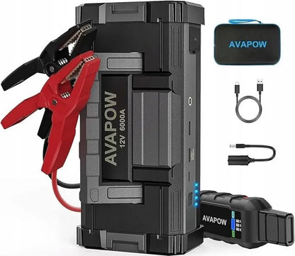 AVAPOW T8 MAX profesionalus 6000 A paleidimo įrenginys