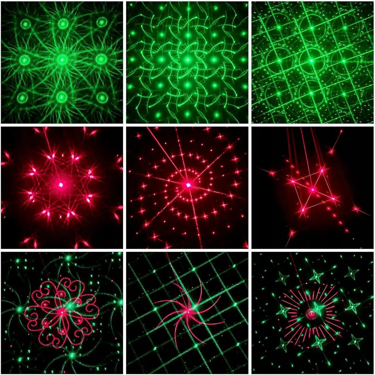 Bėgantis šviesos efektas diskotekai, RGB LED projektorius vakarėliams