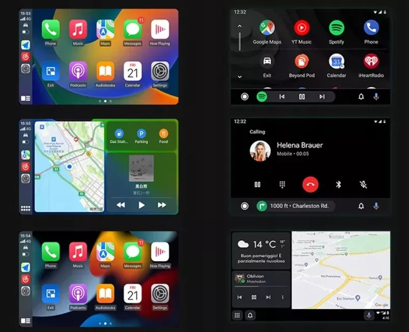 Belaidis Android Auto CarPlay adapteris 2-in-1 iPhone USB USB-C