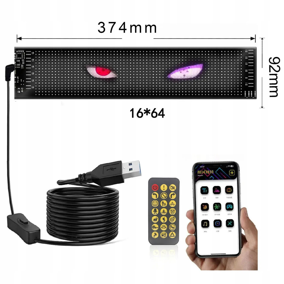 Automobilio LED juostelė Devil Eyes, skirta sunkvežimiams ir TIR