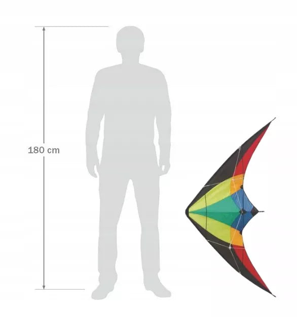 SPORTINIS PLAČIARAITIS SU 2 VIRVĖMIS 140X74CM DIDELIS SKRAIDYS GRAŽIAI SKRAIDO KAIP DRUGELIS