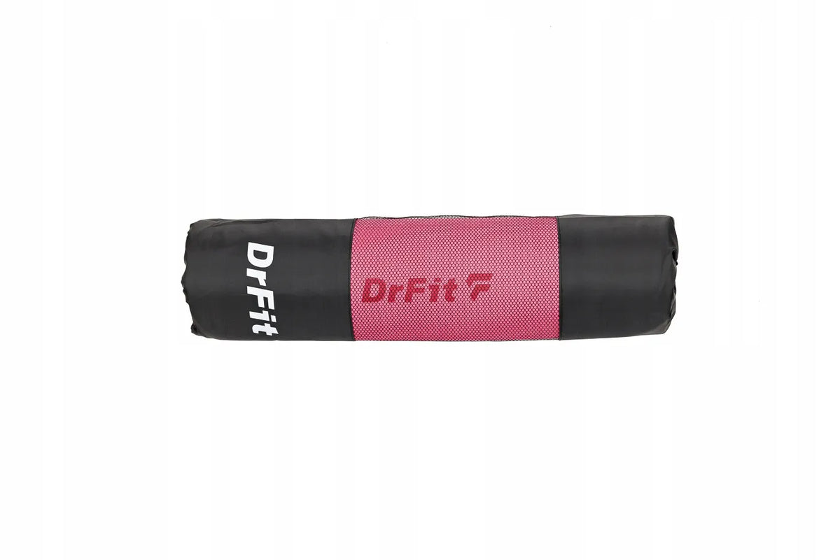 DrFit jogos kilimėlis treniruotėms TPE su dėklu, rožinis