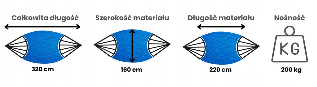 Dvivietis boho sodo hamakas ROMA 220x160 kreminis su virvėmis ir dėklu POTENZA