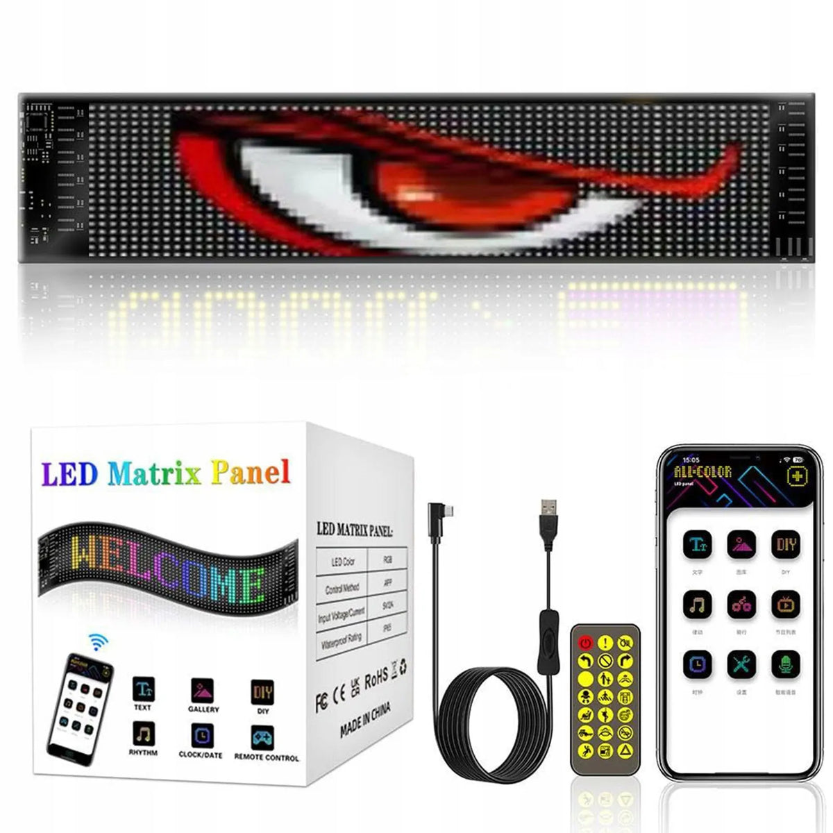 Automobilio LED juostelė Devil Eyes, skirta sunkvežimiams ir TIR