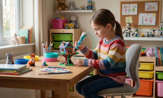 „GALAXIA“ 3D pieštuko rinkinys vaikams su 260 m plastiko siūlo ir šablonais