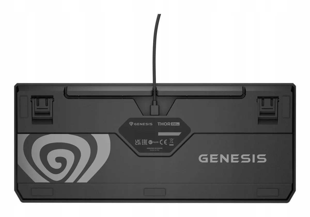 GENESIS Thor 230 TKL mechaninė žaidimų klaviatūra, USB, QWERTY, US International, mėlyna