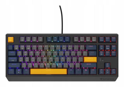 GENESIS Thor 230 TKL mechaninė žaidimų klaviatūra, USB, QWERTY, US International, mėlyna
