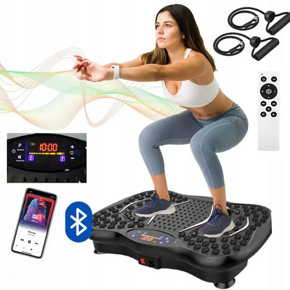 „Gymtek“ vibruojanti platforma fitneso treniruotėms su pasipriešinimo juostomis