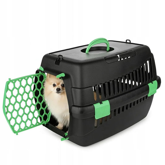 „Happet TEDDY S“ žalias transporteris katei, šuniui ar triušiui, 50 × 33 × 33 cm, automobiliui