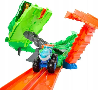 „Hot Wheels Monster Trucks“ trasa „Rykliai prieš dinozaurus: drakono lenktynės“