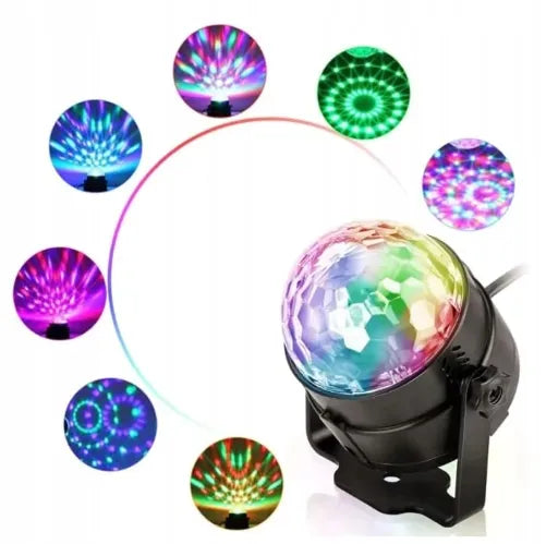 „Interlook MQ01“ LED RGB diskotekų projektorius su nuotolinio valdymo pulteliu