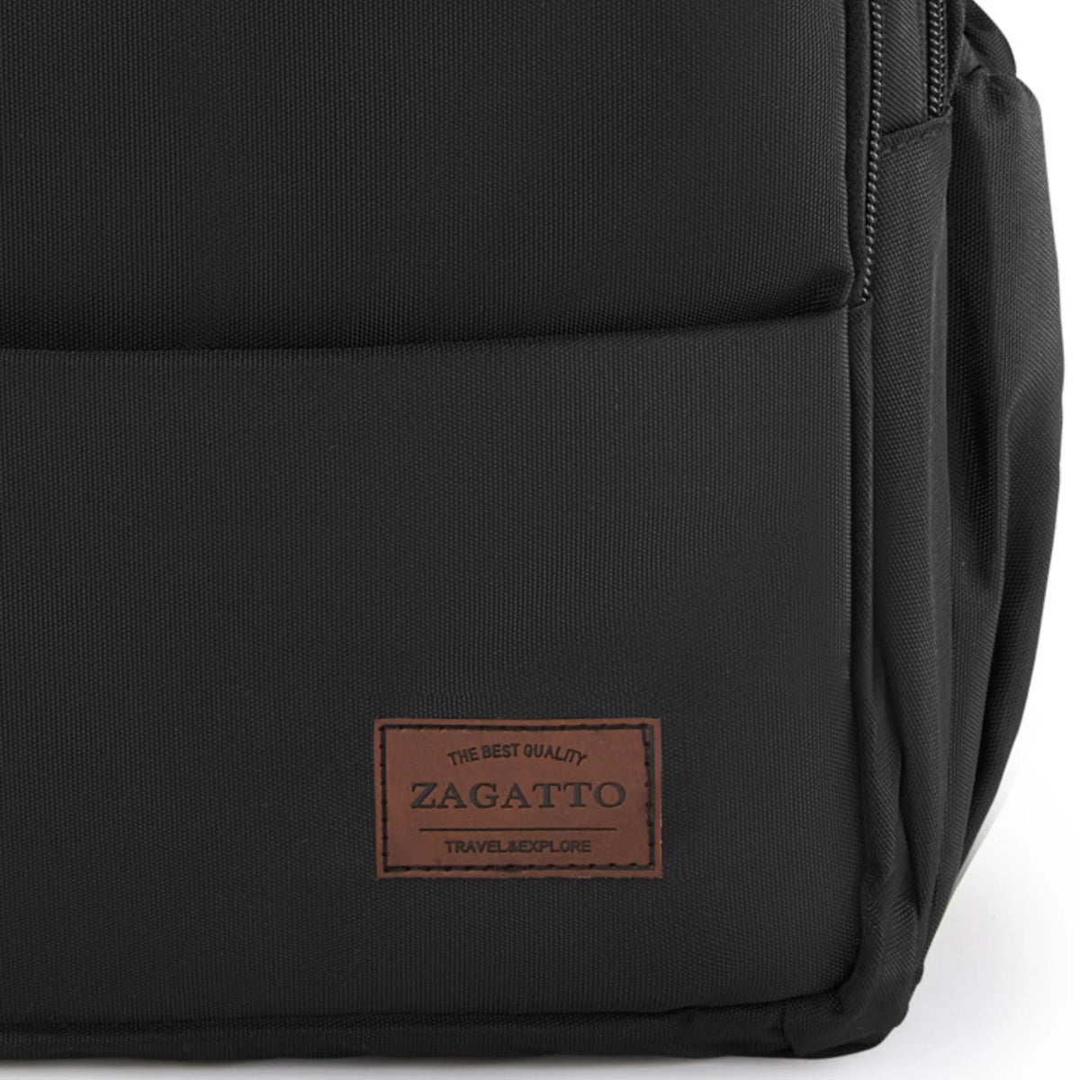 Juoda „Zagatto“ mokyklinė ir kelioninė kuprinė, didelė, tinkama darbui, A4 formatui, ZG945