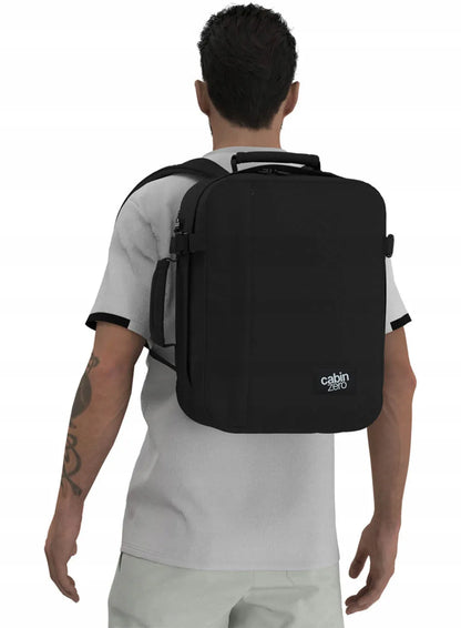 Kelioninė kuprinė 2 viename „CabinZero Classic Tech 28 L“ – „Absolute Black“