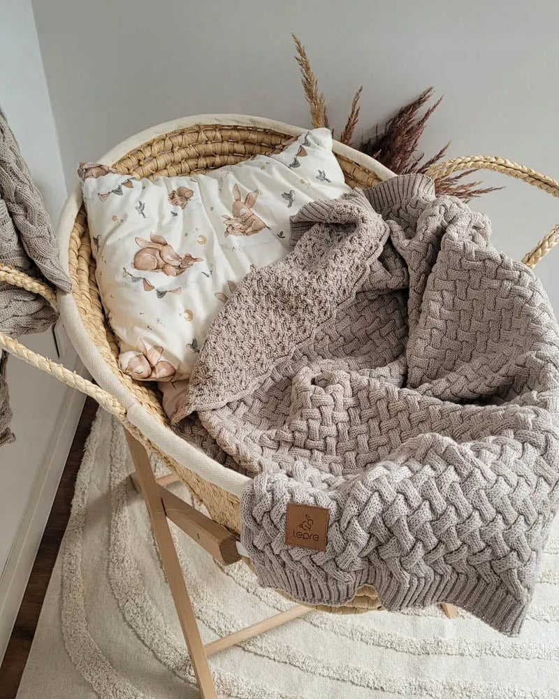 „Lepre“ 100 % merino vilnos pledas, žieminis, šiltas ir storas, smėlinis