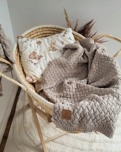 „Lepre“ 100 % merino vilnos pledas, žieminis, šiltas ir storas, smėlinis