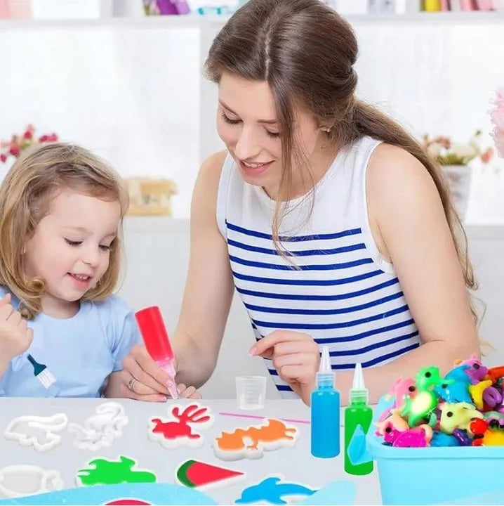 Magic Jelly 23 viename – vandens gelio klijų kūrybinis 3D modeliavimo rinkinys