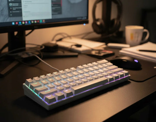 Mechaninė žaidimų klaviatūra KB61, RGB, 60 %, „Blue Switch“, laidinė