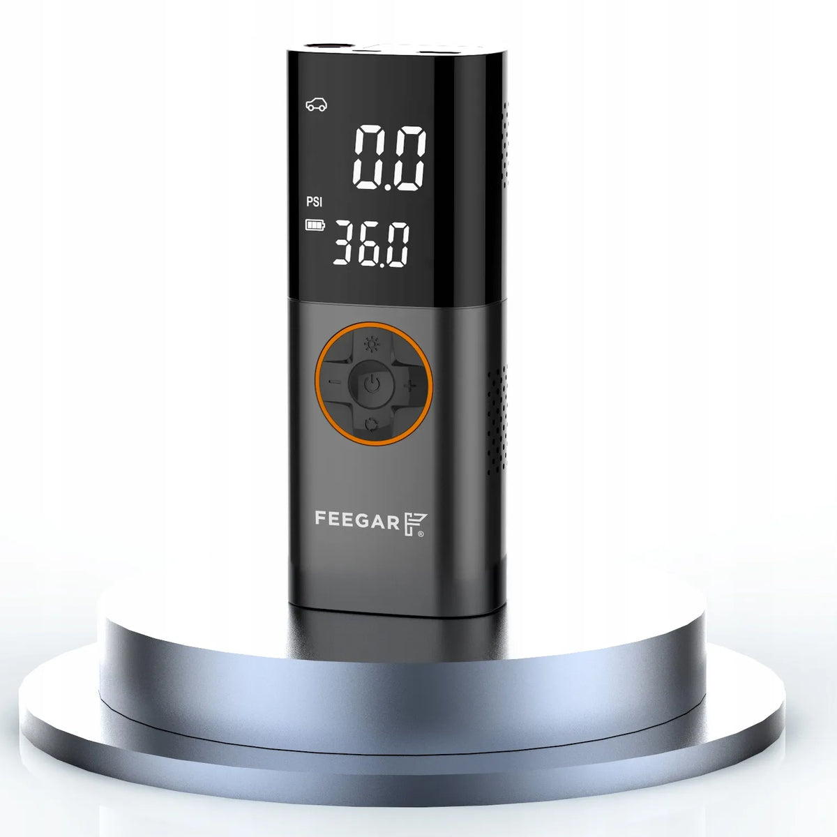 Nešiojama elektrinė padangų pompa Feegar, 12V automobilinis kompresorius su LED