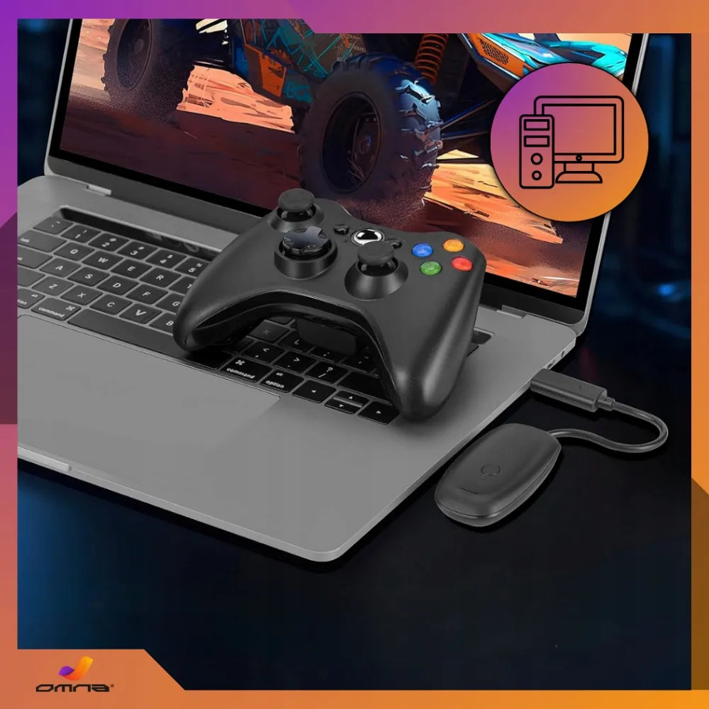 „Omna“ belaidis „Xbox 360“ valdiklis PC, su vibracija ir USB adapteriu