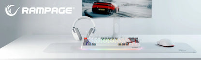 Rampage Quell Pro belaidė mechaninė žaidimų klaviatūra, hot-swap, RGB
